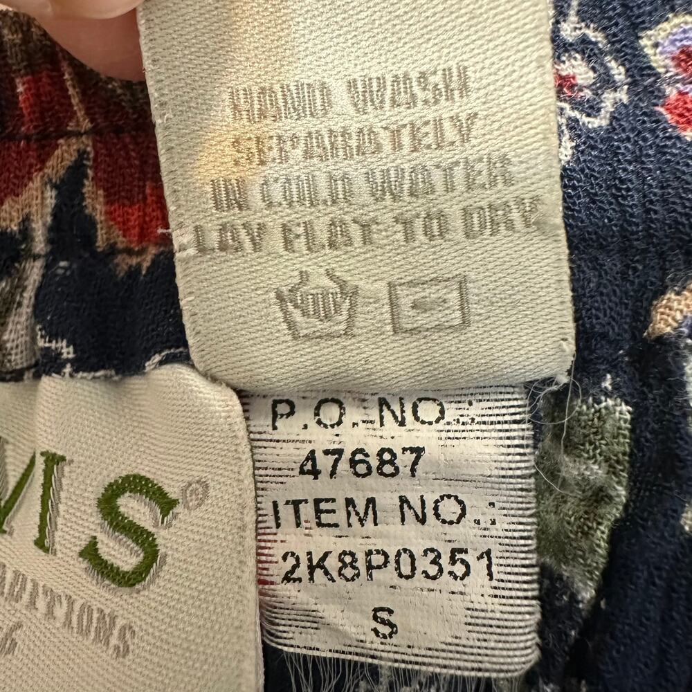 Orvis Maxi Drawstring Skirt Navy Blue Boho Festival Design Small - Picture 4 of 5